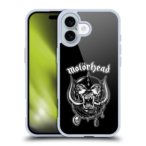 Motorhead Graphics Silver War Pig Soft Gel Case for Apple iPhone 16 & MagSafe