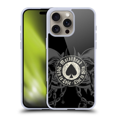 Motorhead Graphics Born To Lose Love To Win Soft Gel Case for Apple iPhone 16 Pro Max & MagSafe