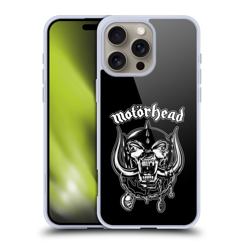 Motorhead Graphics Silver War Pig Soft Gel Case for Apple iPhone 16 Pro Max & MagSafe