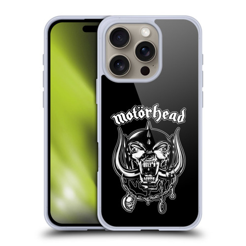 Motorhead Graphics Silver War Pig Soft Gel Case for Apple iPhone 16 Pro & MagSafe