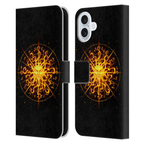 Christos Karapanos Mythical Art Helios Leather Book Wallet Case Cover For Apple iPhone 16 Plus