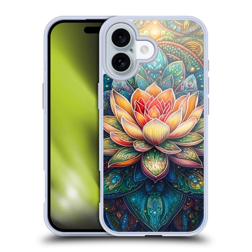 Mark Ashkenazi Multicolor Florals Lotus Soft Gel Case for Apple iPhone 16