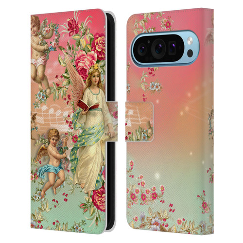 Mark Ashkenazi Florals Angels Leather Book Wallet Case Cover For Google Pixel 9 / Pixel 9 Pro