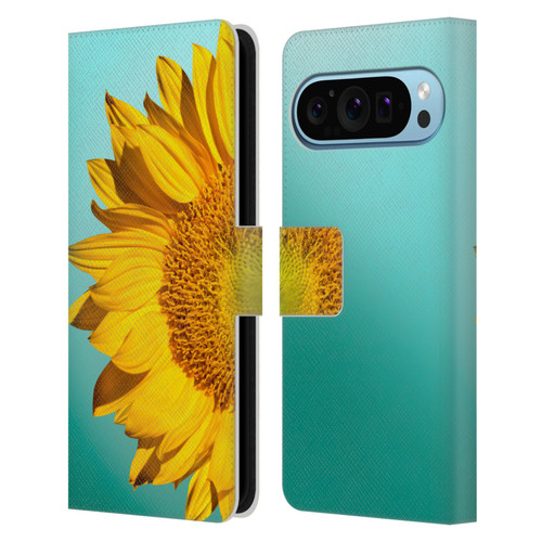 Mark Ashkenazi Florals Sunflowers Leather Book Wallet Case Cover For Google Pixel 9 / Pixel 9 Pro