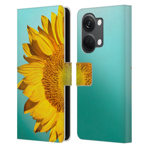 Mark Ashkenazi Florals Sunflowers Leather Book Wallet Case Cover For OnePlus Nord 3 5G