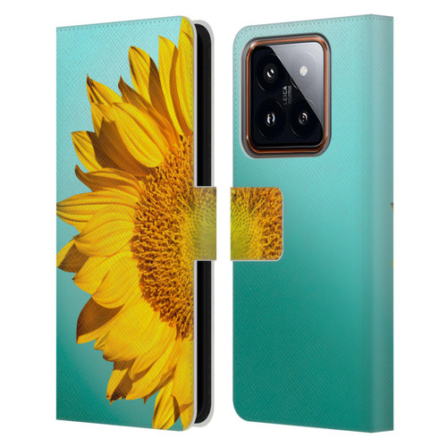 Mark Ashkenazi Florals Sunflowers Leather Book Wallet Case Cover For Xiaomi 14