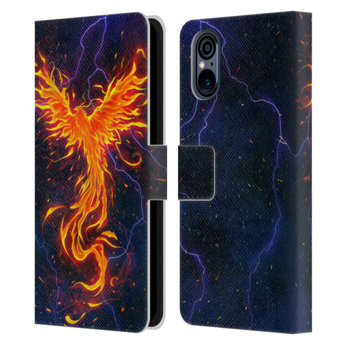 Christos Karapanos Phoenix 3 Rage Leather Book Wallet Case Cover For Sony Xperia 5 V 5G