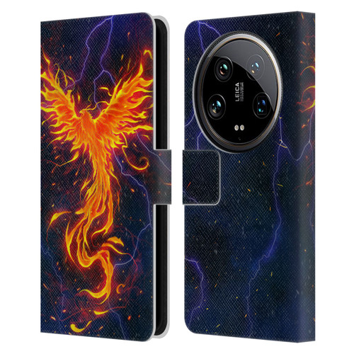 Christos Karapanos Phoenix 3 Rage Leather Book Wallet Case Cover For Xiaomi 14 Ultra