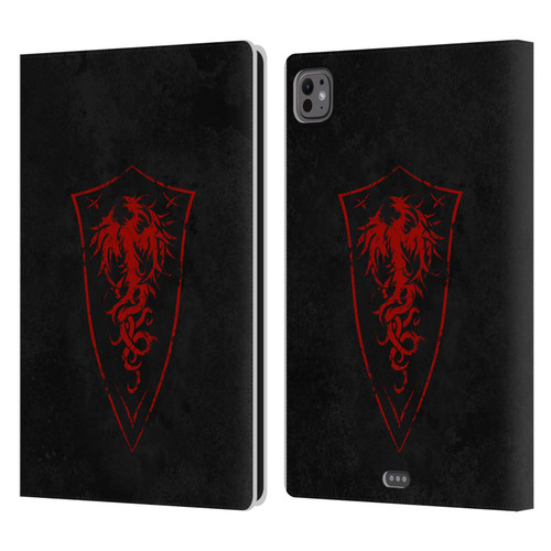 Christos Karapanos Shield Phoenix Leather Book Wallet Case Cover For Apple iPad Pro 11 M4 2024