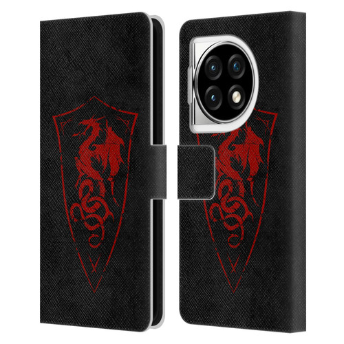 Christos Karapanos Shield Dragon Leather Book Wallet Case Cover For OPPO OnePlus Ace 3 5G