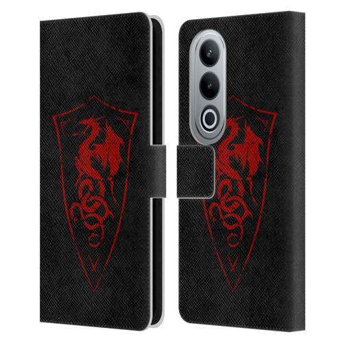 Christos Karapanos Shield Dragon Leather Book Wallet Case Cover For OPPO OnePlus Ace 3V 5G