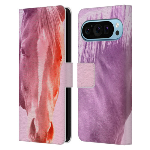 Mark Ashkenazi Pastel Potraits Horse Leather Book Wallet Case Cover For Google Pixel 9 / Pixel 9 Pro