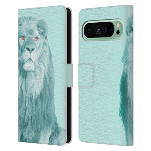 Mark Ashkenazi Pastel Potraits Lion Leather Book Wallet Case Cover For Google Pixel 9 Pro XL