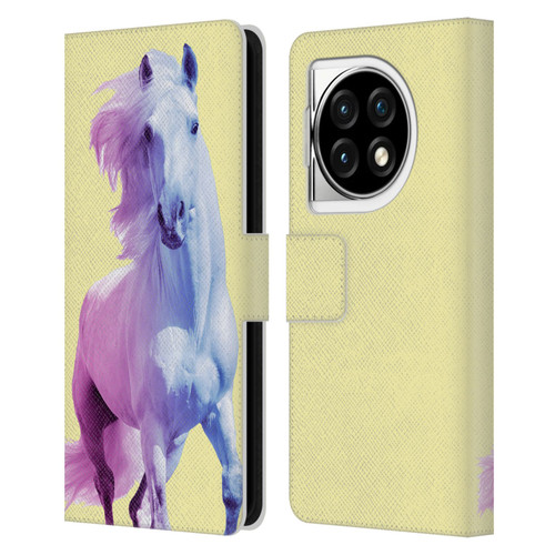 Mark Ashkenazi Pastel Potraits Yellow Horse Leather Book Wallet Case Cover For OPPO OnePlus Ace 3 5G