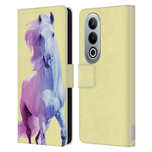 Mark Ashkenazi Pastel Potraits Yellow Horse Leather Book Wallet Case Cover For OPPO OnePlus Ace 3V 5G