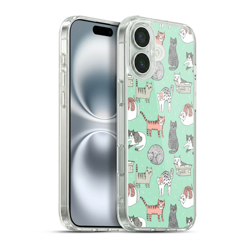 Andrea Lauren Design Animals Cats Soft Gel Case for Apple iPhone 16 Plus & MagSafe