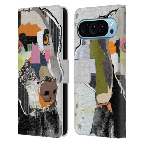 Michel Keck Dogs 2 Weimaraner Leather Book Wallet Case Cover For Google Pixel 9 / Pixel 9 Pro