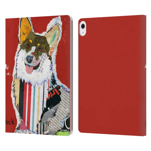Michel Keck Dogs 2 Corgi Leather Book Wallet Case Cover For Apple iPad Air 13 2024