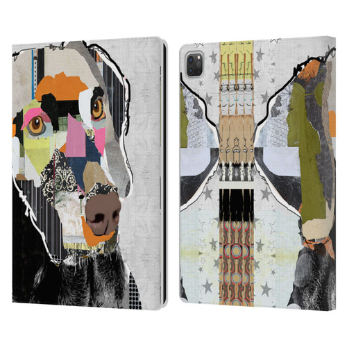 Michel Keck Dogs 2 Weimaraner Leather Book Wallet Case Cover For Apple iPad Pro 13 M4 2024