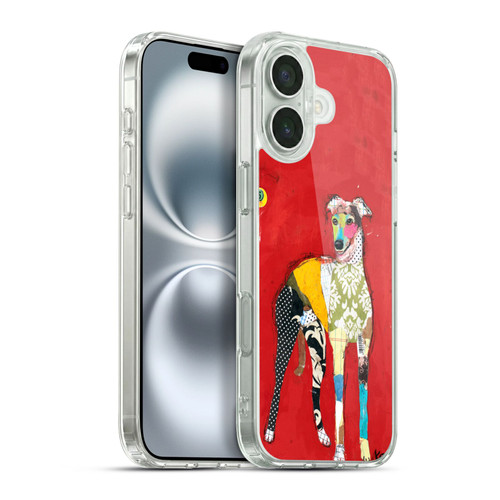 Michel Keck Dogs 2 Greyhound Soft Gel Case for Apple iPhone 16 Plus & MagSafe