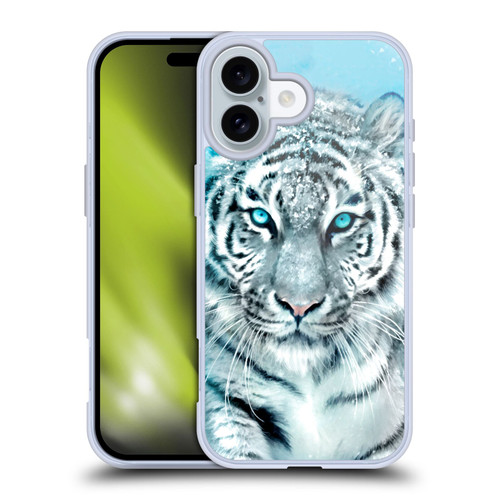 Aimee Stewart Animals White Tiger Soft Gel Case for Apple iPhone 16