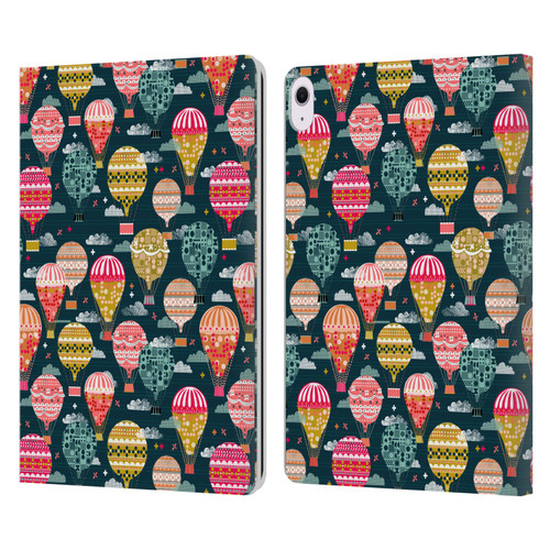 Andrea Lauren Design Assorted Hot Air Balloon Leather Book Wallet Case Cover For Apple iPad Air 13 2024