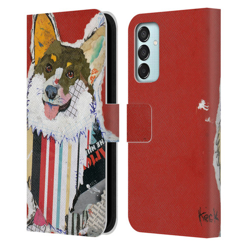 Michel Keck Dogs 2 Corgi Leather Book Wallet Case Cover For Samsung Galaxy M15/F15 5G