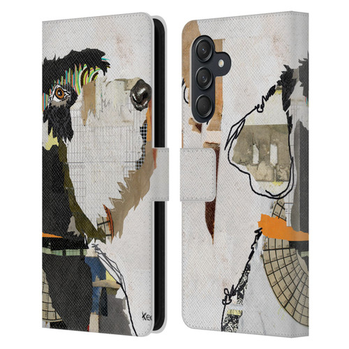 Michel Keck Dogs 2 Schnauzer Leather Book Wallet Case Cover For Samsung Galaxy M55 5G