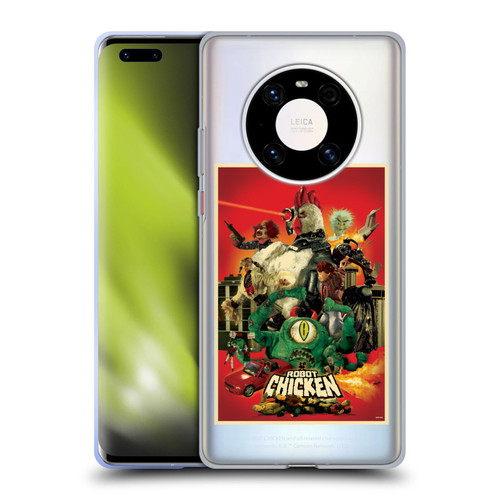 Robot Chicken Graphics Poster Soft Gel Case for Huawei Mate 40 Pro 5G