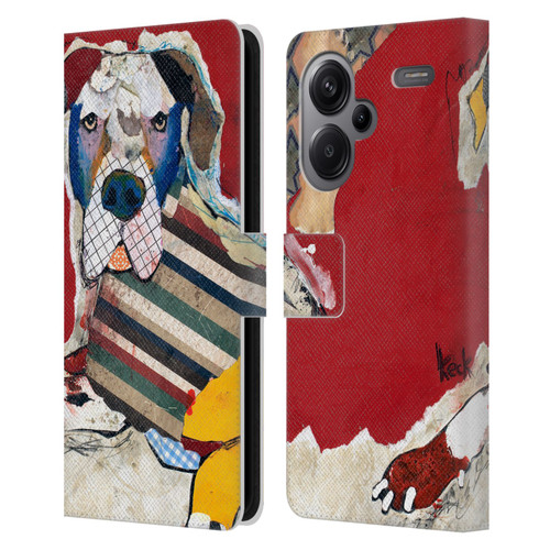 Michel Keck Dogs 2 Great Dane Leather Book Wallet Case Cover For Xiaomi Redmi Note 13 Pro Plus 5G