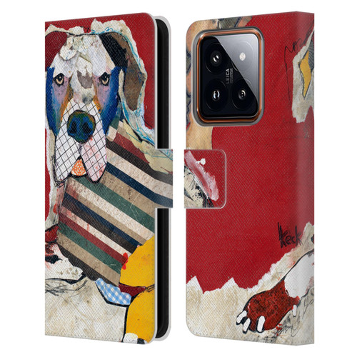 Michel Keck Dogs 2 Great Dane Leather Book Wallet Case Cover For Xiaomi 14