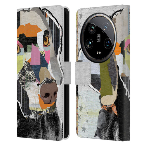 Michel Keck Dogs 2 Weimaraner Leather Book Wallet Case Cover For Xiaomi 14 Ultra