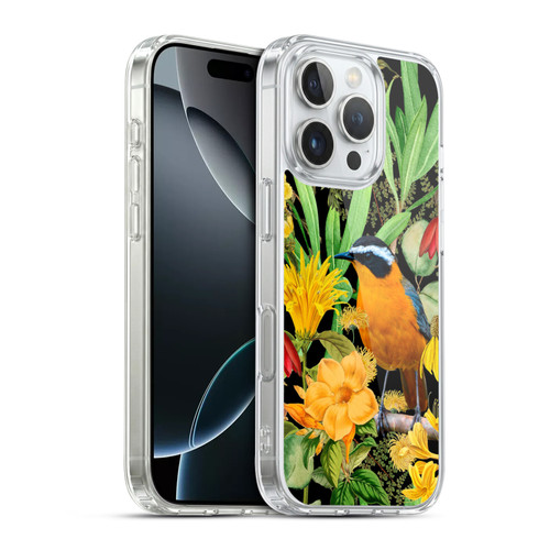 LebensArt Jungle Plants And Animals Orange Bird Elements Soft Gel Case for Apple iPhone 16 Pro & MagSafe