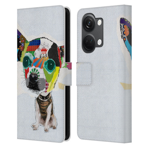 Michel Keck Dogs 3 Chihuahua 2 Leather Book Wallet Case Cover For OnePlus Nord 3 5G