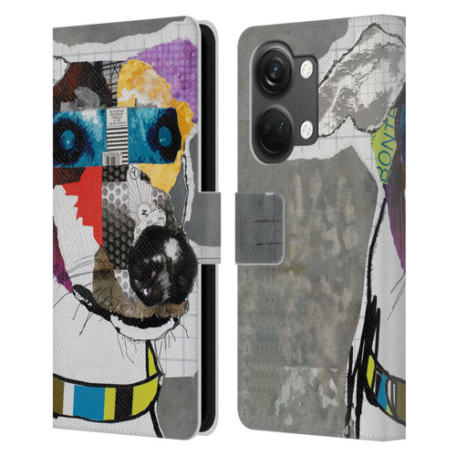 Michel Keck Dogs 3 Greyhound Leather Book Wallet Case Cover For OnePlus Nord 3 5G