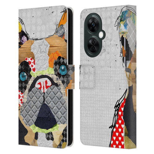 Michel Keck Dogs 3 French Bulldog Leather Book Wallet Case Cover For OnePlus Nord CE 3 Lite 5G