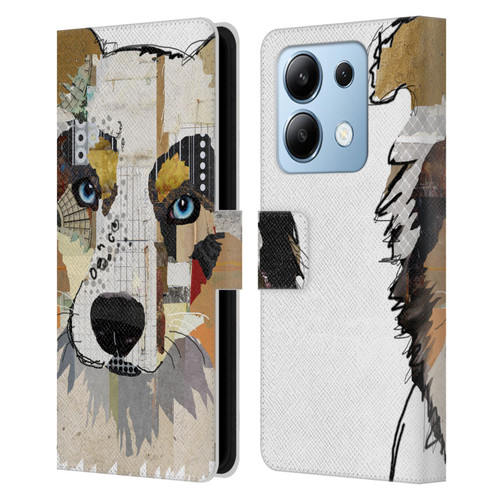 Michel Keck Dogs 3 Australian Shepherd Leather Book Wallet Case Cover For Xiaomi Redmi Note 13/13 Pro 5G