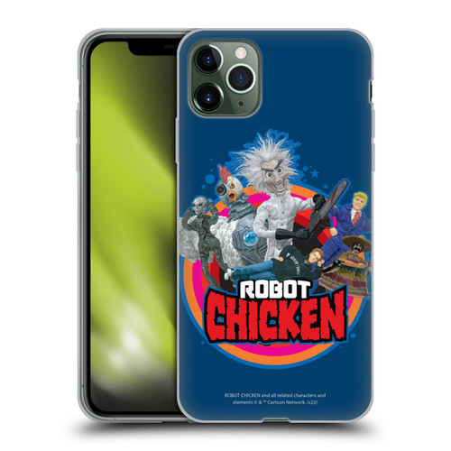 Robot Chicken Graphics Characters Soft Gel Case for Apple iPhone 11 Pro Max
