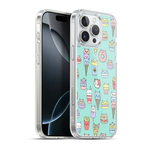 Andrea Lauren Design Food Pattern Catfood Soft Gel Case for Apple iPhone 16 Pro Max & MagSafe