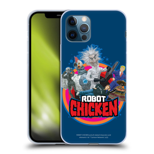 Robot Chicken Graphics Characters Soft Gel Case for Apple iPhone 12 / iPhone 12 Pro
