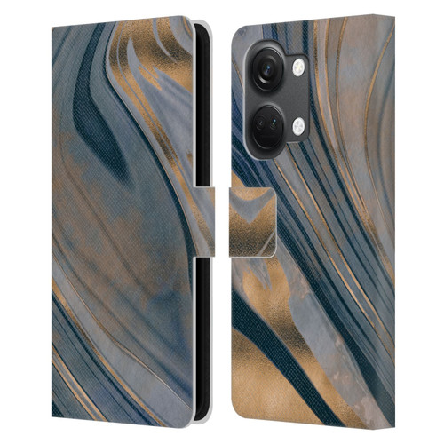 LebensArt Mineral Marble Gemstone Leather Book Wallet Case Cover For OnePlus Nord 3 5G