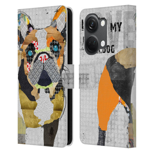 Michel Keck Dogs 4 French Bulldog Leather Book Wallet Case Cover For OnePlus Nord 3 5G
