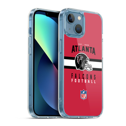 NFL Atlanta Falcons Graphics Helmet Typography Soft Gel Case for Apple iPhone 13 Mini & MagSafe