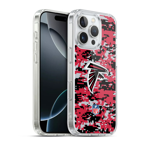 NFL Atlanta Falcons Graphics Digital Camouflage Soft Gel Case for Apple iPhone 16 Pro & MagSafe
