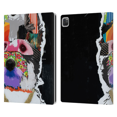 Michel Keck Dogs Westie Leather Book Wallet Case Cover For Apple iPad Pro 13 M4 2024