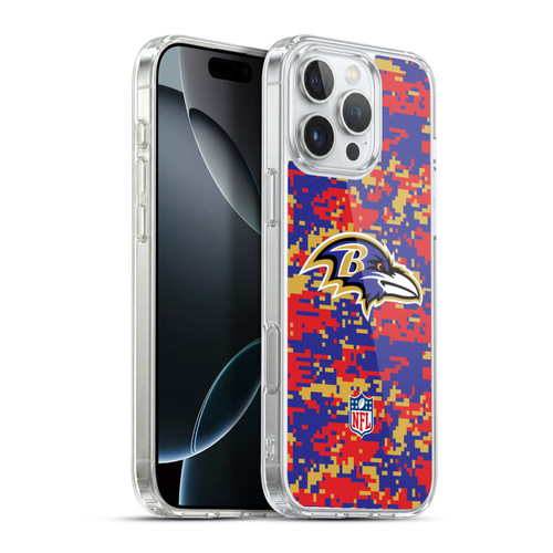 NFL Baltimore Ravens Graphics Digital Camouflage Soft Gel Case for Apple iPhone 16 Pro Max & MagSafe