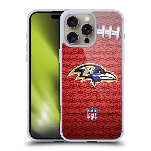 NFL Baltimore Ravens Graphics Football Soft Gel Case for Apple iPhone 16 Pro Max