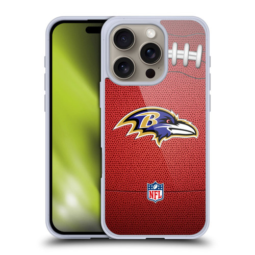 NFL Baltimore Ravens Graphics Football Soft Gel Case for Apple iPhone 16 Pro NFL Baltimore Ravens Graphics Football Soft Gel Case for Apple iPhone 16 Pro