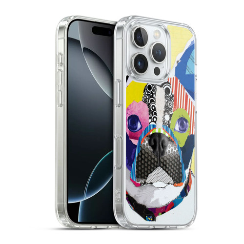 Michel Keck Dogs Boston Terrier Soft Gel Case for Apple iPhone 16 Pro & MagSafe