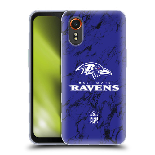 NFL Baltimore Ravens Graphics Coloured Marble Soft Gel Case for Samsung Galaxy Xcover7 5G